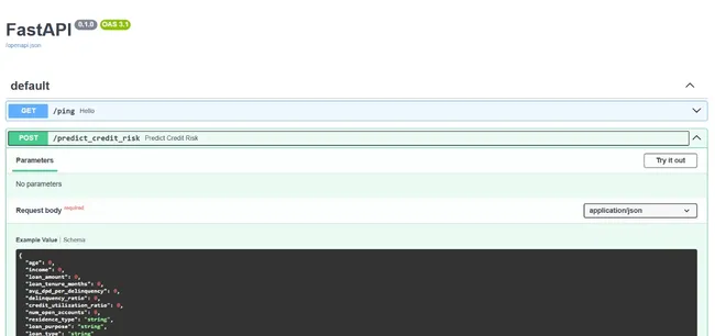 Credit Risk Modelling - FastAPI Version