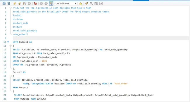 Ad hoc Insights in the Consumer Goods Domain.