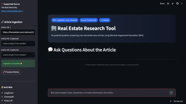 Real Estate Research Tool