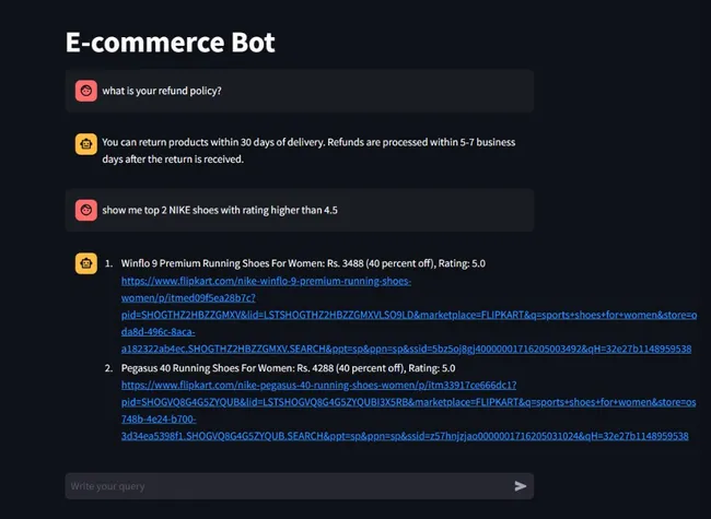 GenAI-Powered E-commerce Chatbot using LLaMA 3 and GROQ (RAG-based)