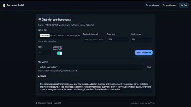 AI-powered Document Analysis & Comparison Portal