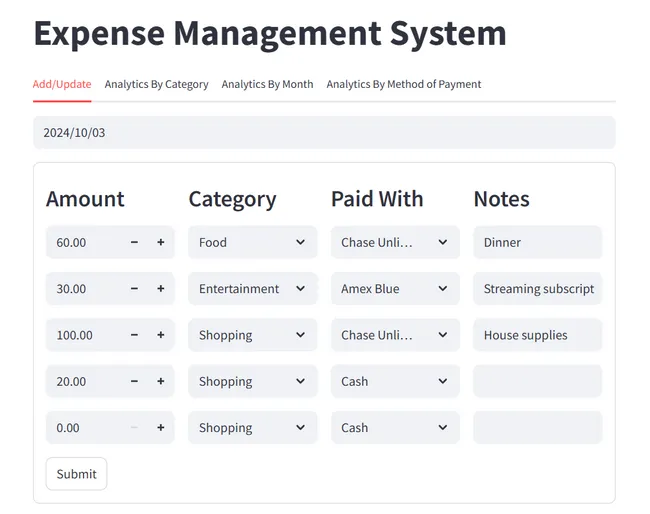 Expense-Tracking-System