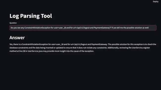 Log Parser with RAG Architecture using Groq & FAISS