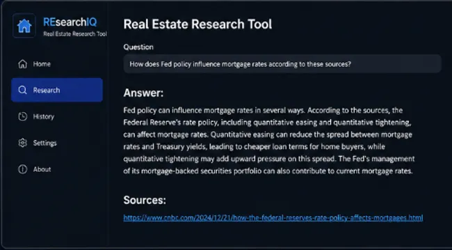 Real Estate Research Tool