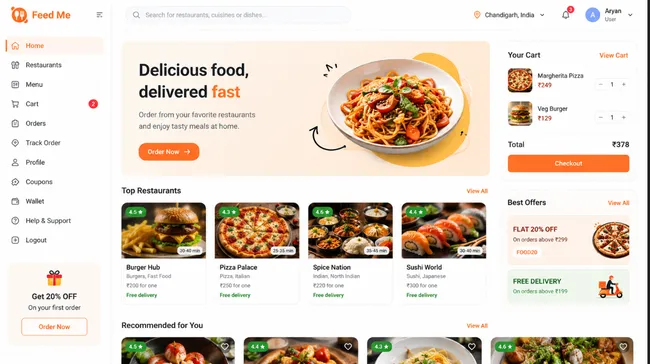 Feed Me – AI-Based Food Delivery & Restaurant Management System