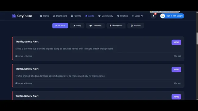 CityPulse: AI-Powered Civic Insights using RAG and Multi-Agent Systems