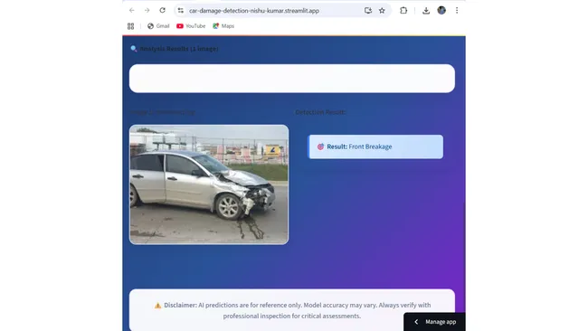 AI-Powered Vehicle Damage Detection System