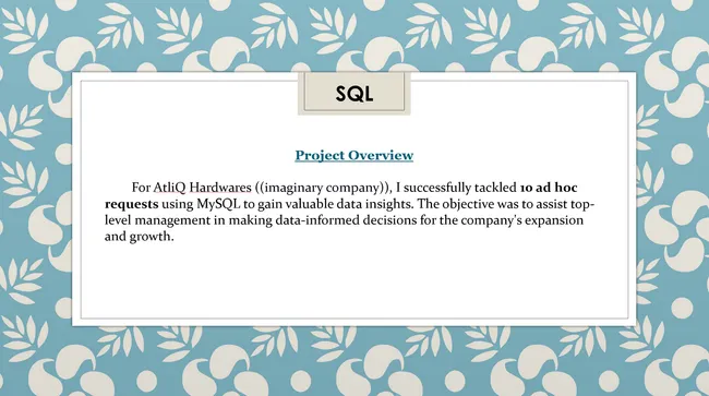 Portfolio - Mohd Ashfaq Ahmed | Codebasics