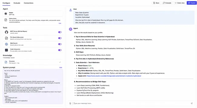 AI Job Recommendation Agent | Microsoft Foundry, MCP, FastAPI