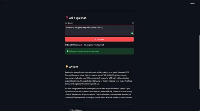 MedTrace: Biomedical RAG with Contradiction Detection