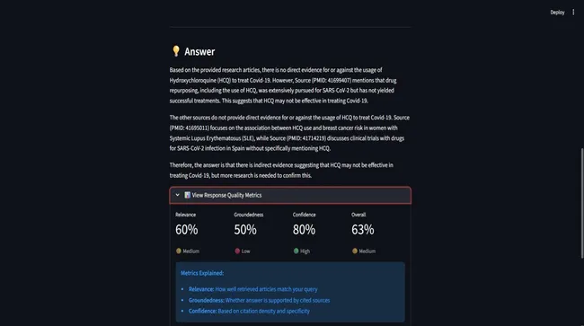 MedTrace: Biomedical RAG with Contradiction Detection