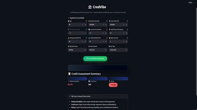 CredVibe: Credit Risk Assessment System