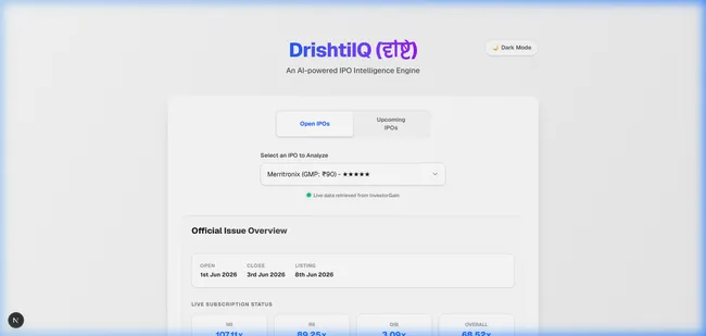 DrishtiIQ (दृष्टि) — IPO Intelligence Engine