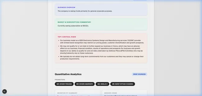 DrishtiIQ (दृष्टि) — IPO Intelligence Engine