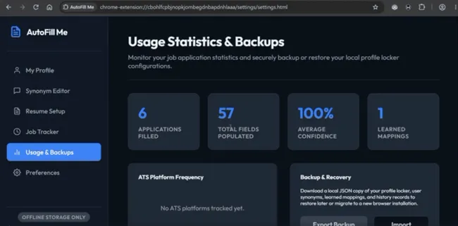 SwiftApply: A privacy-first, ultra-fast Chrome extension designed to make filling job applications effortless.