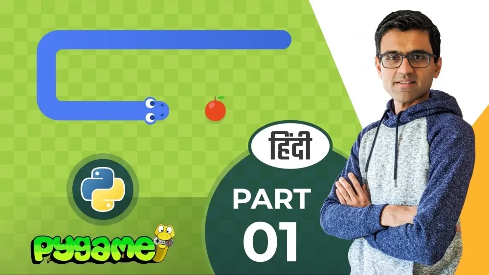 Learn Snake and Apple Game Python Pygame in Hindi