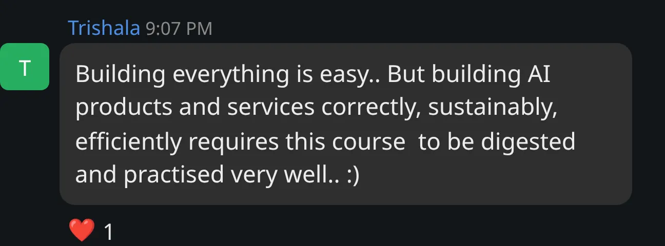Cohort chat message
