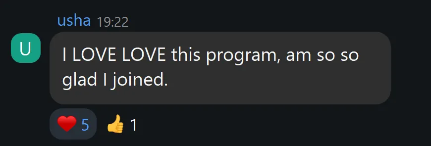 Cohort chat message