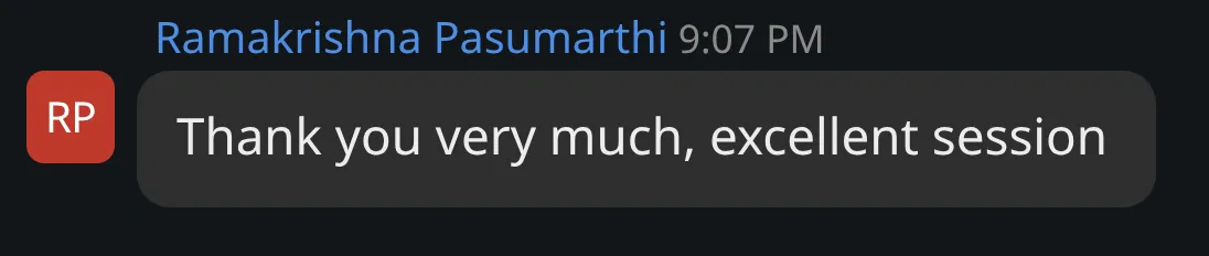 Cohort chat message