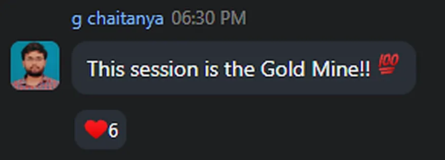 Cohort chat message