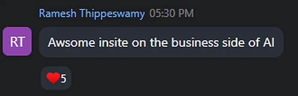 Cohort chat message