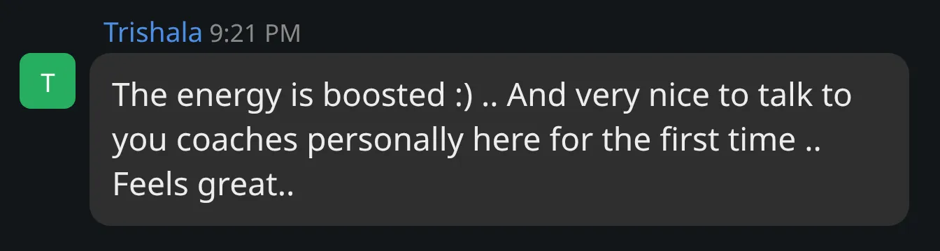 Cohort chat message