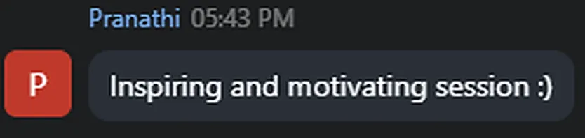 Cohort chat message