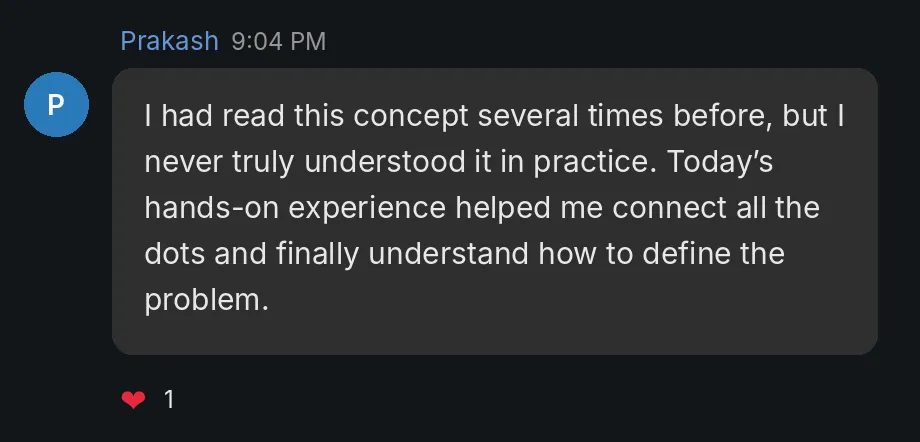 Cohort chat message