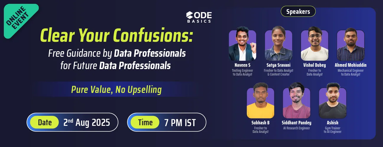 Clear Your Confusions: Free Guidance by Data Professionals for Future Data Professionals