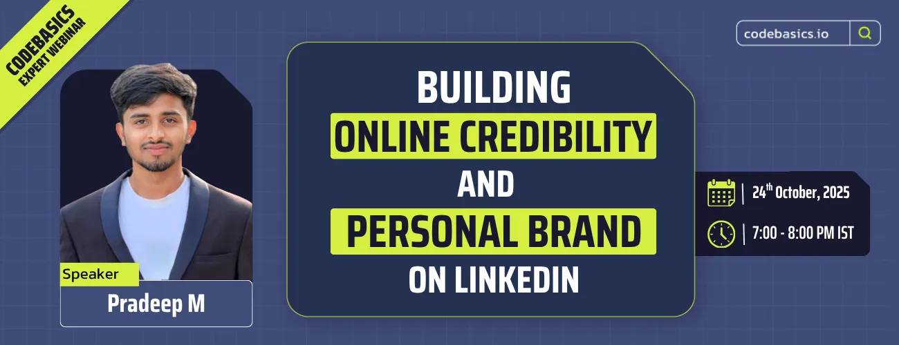 Building Online Credibility & Personal Brand on LinkedIn - Tips from Pradeep M