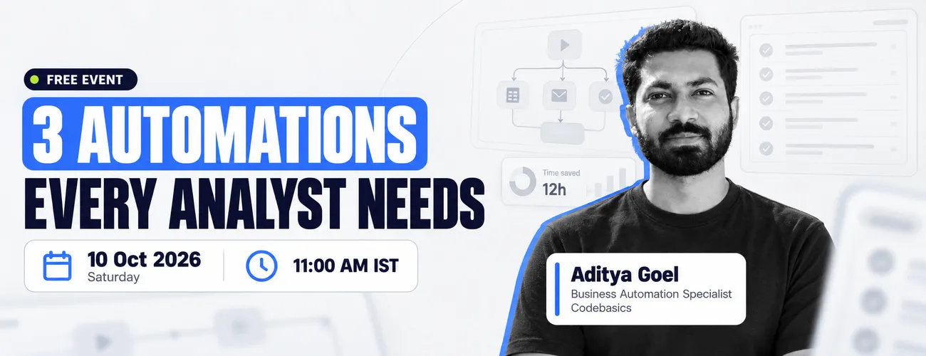 3 Automations a Data Analyst Can do to Save Time